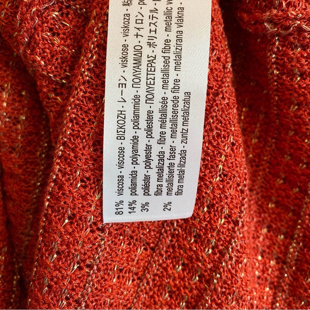 ZARA Red Orange Knit Shift Mini Dress - Picture 6 of 8